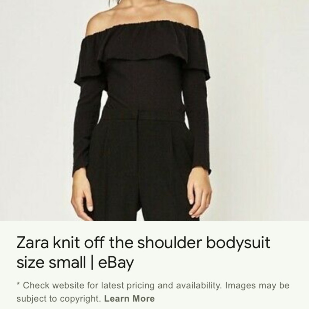 Zara knot off the shoulder bodysuit